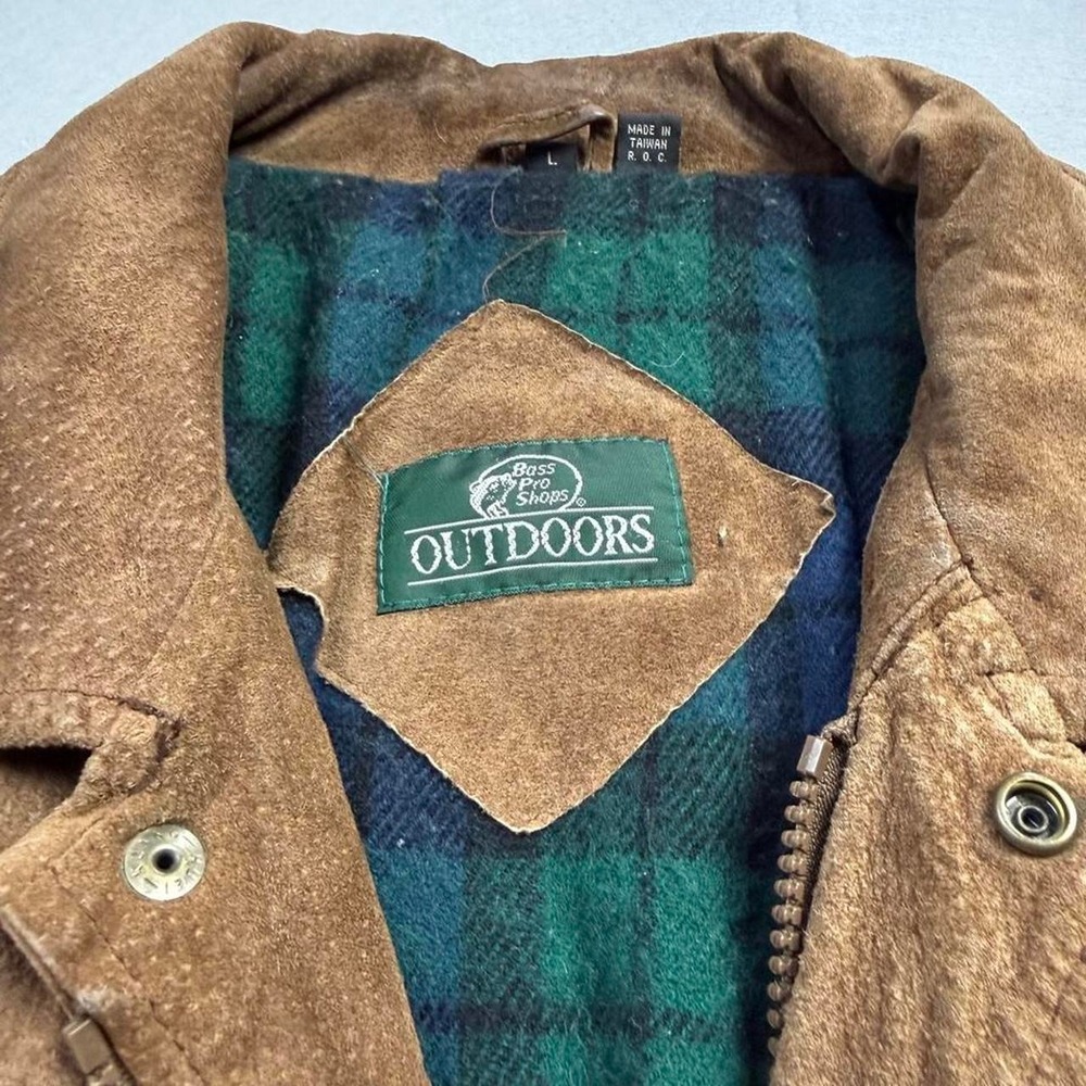 Bass Pro Shops Outdoors Leather Field Jacket Men's Large - Picture 2 of 6